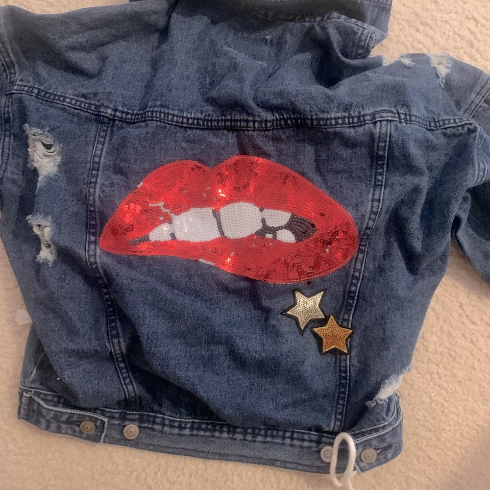 Super cute unique denim jacket